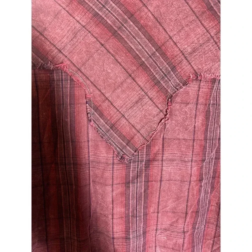 Vintage Rare unusal Levi’s Men’s Western Pearl Snap Button Shirt Size L